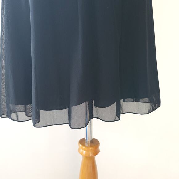 WHBM Strapless Cocktail Party Dress Black Halter Neck Empire Waist 4 - Picture 8 of 12